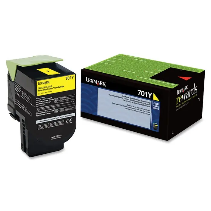 Modern Lexmark Ink Toner Cartridge, 70C10Y0, Yellow